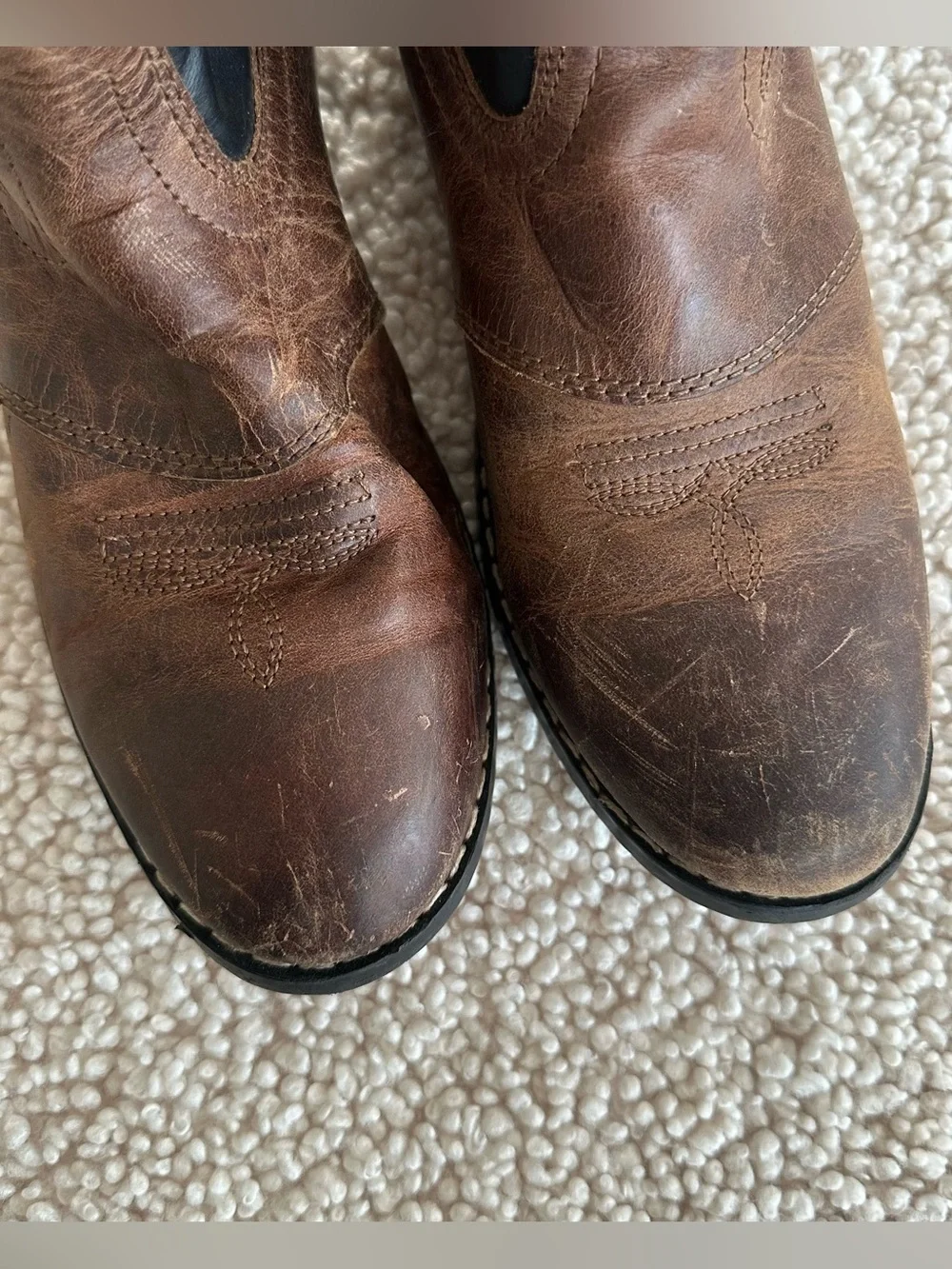 Cody James Boys Youth Size 6D Western Cowboy Boots Brown Black Leather